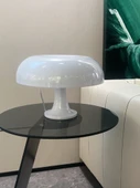 İskandinav Mantar Masa Lambası - Beyaz Üç Renk Işık - USB Bağlantılı - 6