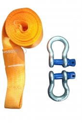 KKDAVM Çekme Halatı Lüx 3 mt Çelik Uçlu 3 ton Çeki Halatı - 1