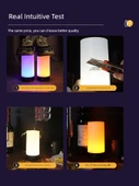 Şarjlı Bar Tipi LED Masa Lambası - Kademeli Anahtar, Buz Mavi Işık, Type-C Hızlı Şarj - 2