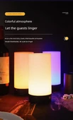 Şarjlı Bar Tipi LED Masa Lambası - Kademeli Anahtar, Buz Mavi Işık, Type-C Hızlı Şarj - 10