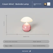 Mantar Masa Lambası - Pembe Küçük Mantar - 16cm - Sıcak Işık thumbnail 1