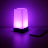 KTV Bar Masa Lambası - Dimmer Anahtarlı - Mor Işık + Şarj Kablosu - 2 Kat Dayanıklılık - 1