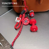 Dambıl Kolye Anahtarlık - Büyük Dambıl Serisi Kırmızı ve Beyaz - 5
