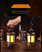 Retro Gaz Lambası Masa Lambası - Kısılabilir Anahtar, C Köşk Feneri, Üç Renk Kısma (Şarj Aleti Yok) thumbnail 11