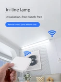 LED Köşe Duvar Lambası - Küçük Sağ Açı, Tek Anahtar, 3m Kablo, 1.2m Lamba, Beyaz - 2