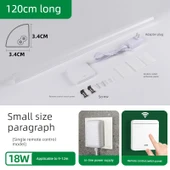 LED Köşe Duvar Lambası - Küçük Sağ Açı, Tek Anahtar, 3m Kablo, 1.2m Lamba, Sıcak Sarı - 1