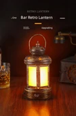 Retro Gaz Lambası Masa Lambası - Kısılabilir Anahtar, C Köşk Feneri, Üç Renk Kısma (Şarj Aleti Yok) thumbnail 6
