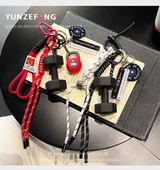 Dambıl Kolye Anahtarlık - Büyük Dambıl Serisi Kırmızı ve Beyaz - 11