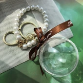 DIY Sonsuz Çiçek Topu Araba Süsü Malzeme Paketi - 4cm Top, 8cm Imitasyon İnci - 7