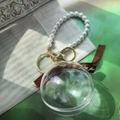 DIY Sonsuz Çiçek Topu Araba Süsü Malzeme Paketi - 4cm Top, 8cm Imitasyon İnci - 4