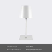 Minimalist LED Masa Lambası - Dokunmatik - Beyaz - USB Şarjlı - 1