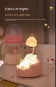 Bebek Besleme Göz Koruma Gece Lambası - Sarı Uyuyan Kedi + USB thumbnail 10