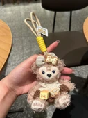 Sevimli Ayıcık Desenli Çanta Kolye Bebek Anahtarlık - Tatlı Yüz Gül + Bebek Tulumu + Güneş Gözlüğü + Kordon - 8