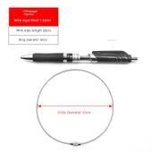 304 Paslanmaz Çelik Halat Anahtarlık - 10cm Çap [5 Adet] (1.5mm 30cm) - 1