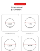 304 Paslanmaz Çelik Halat Anahtarlık - 10cm Çap [5 Adet] (2.0mm Genişleme 30cm) thumbnail 8