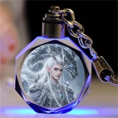 Nezha Film Karakter Anahtarlık - Xihai Ejder Kralı Teyze Ao Leap 2 Renkli Oyma Hediye Kutusu thumbnail 10