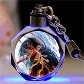 Nezha Film Karakter Anahtarlık - Xihai Ejder Kralı Teyze Ao Leap 2 Renkli Oyma Hediye Kutusu thumbnail 11