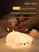 Şarj Edilebilir LED Gece Lambası - Mırıldayan Kedi - 2 Kademeli Parlaklık - 5
