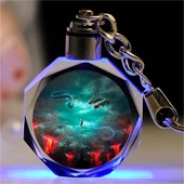 Nezha Film Karakter Anahtarlık - Xihai Ejder Kralı Teyze Ao Leap 2 Renkli Oyma Hediye Kutusu thumbnail 3