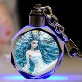 Nezha Film Karakter Anahtarlık - Xihai Ejder Kralı Teyze Ao Leap 2 Renkli Oyma Hediye Kutusu thumbnail 1