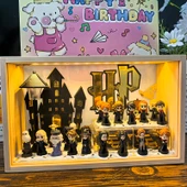 Harry Potter El Yapımı Masa Lambası - Mini Natürmort Hediye Seti - Fişli Model - 10