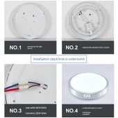 LED Tavan Lambası Modülü - 12W 12cm Parlak Beyaz Işık - 4