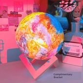 DIY Ay Yıldız Gece Lambası 8cm - Ahşap Destekli - 4