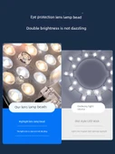 Dairesel LED Manyetik Tavan Lambası - 12W Beyaz Işık 11.5cm - 3