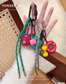 Mini Halter ve Barbell Fitness Anahtarlık - Çivit Mavisi Sağlıklı Sevimli Takım - 7
