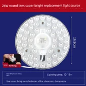 Yuvarlak LED Manyetik Tavan Lambası - 24W Beyaz Işık 17cm (Model 2) - 1