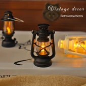 Mini Retro LED Mum Fener Gece Lambası - Beyaz Mini Saray Lambası Sıcak Işık - 4