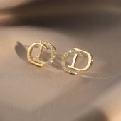 18K Altın Kaplama CD Harf Küpe - 84CD Harf - 7