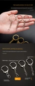 DIY Metal Anahtarlık Ucu - 25mm Bronz Tek Halkalı [10 Adet] - 9