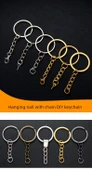 DIY Metal Anahtarlık Ucu - 25mm Bronz Tek Halkalı [10 Adet] - 7