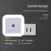 LED Takılabilir Gece Lambası - Kare Sarı - 9