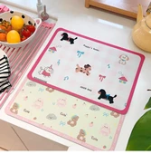 Sevimli Su Emici Hızlı Kuruyan Diatomit Bardak Altlığı - Pudra Kutulu Dachshund-Kare - 11