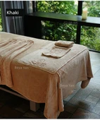 Güzellik Salonu Havlusu - Gri Kadife Yatak Örtüsü 200x100cm thumbnail 11