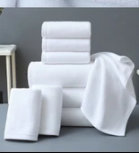 Otel Tipi Beyaz Pamuklu Banyo Havlusu 600g İş Oteli 75x150cm thumbnail 9