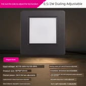 LED 86 Tip Radar Sensörlü Koridor Lambası - Siyah Çift Renk 0.5/2W Ayarlanabilir (Radar Sensörlü) - 1