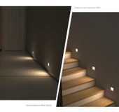 LED 86 Tip Radar Sensörlü Koridor Lambası - Altın Çift Renk 0.5/2W Ayarlanabilir (Radar Sensörlü) - 10