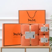 Mercan Kadife Havlu Seti - Pembe (3 Parça) - 4