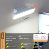 LED Manyetik Şarjlı Masa Lambası - 15.5cm - Beyaz - 3000mA - 1