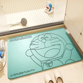 Çizgi Film Desenli Diatomit Banyo Paspası - 39x60cm - Hi Pi-Yeşil - 1