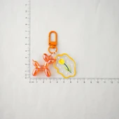 Şeker Renkli Balon Köpek Anahtarlık - Pembe A446 - 5