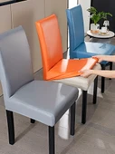Yağa ve Su Geçirmez Elastik Sandalye Kılıfı - Gri - Yüksek Sırt (55-60cm) - 2