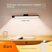 Duvara Monte LED Masa Lambası - El Hareketi Anahtarlı - Siyah - 40cm - Döner Braketli - 1