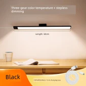 Duvara Monte LED Masa Lambası - El Hareketi Anahtarlı - Siyah - 60cm - Döner Braketli - 1