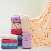 Miffy Desenli Bej Banyo Havlusu - 140x70cm - 5