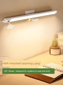 Duvara Monte LED Masa Lambası - El Hareketi Anahtarlı - Beyaz - 80cm - Döner Braketli - 4