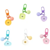 Şeker Renkli Makaron Anahtarlık - Pembe A736 - 6